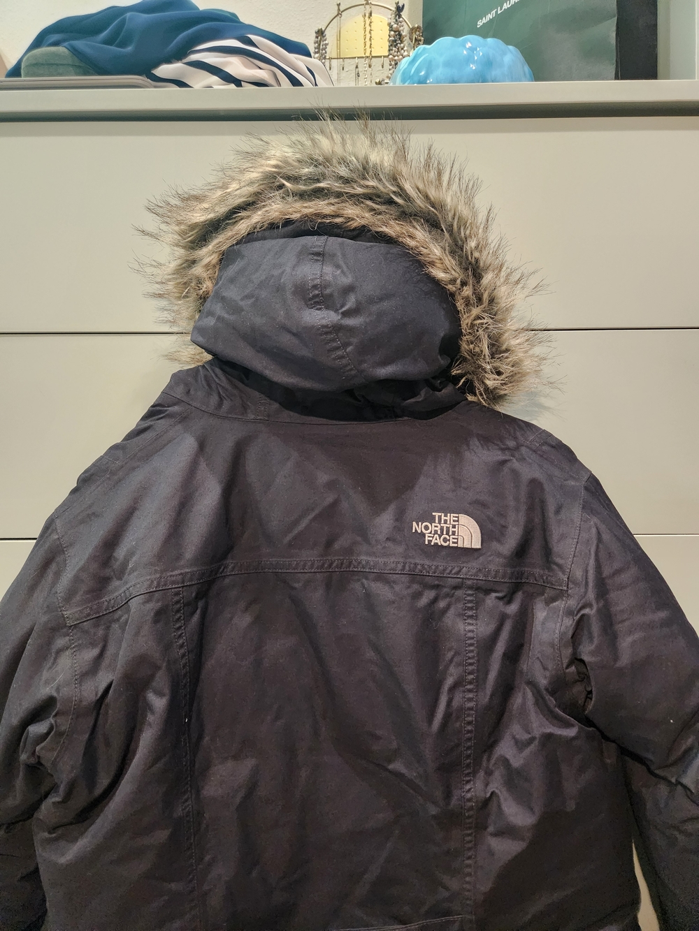 The North Face Women's Black Arctic Parka with Faux Fur Hood - Picture 8 of 11